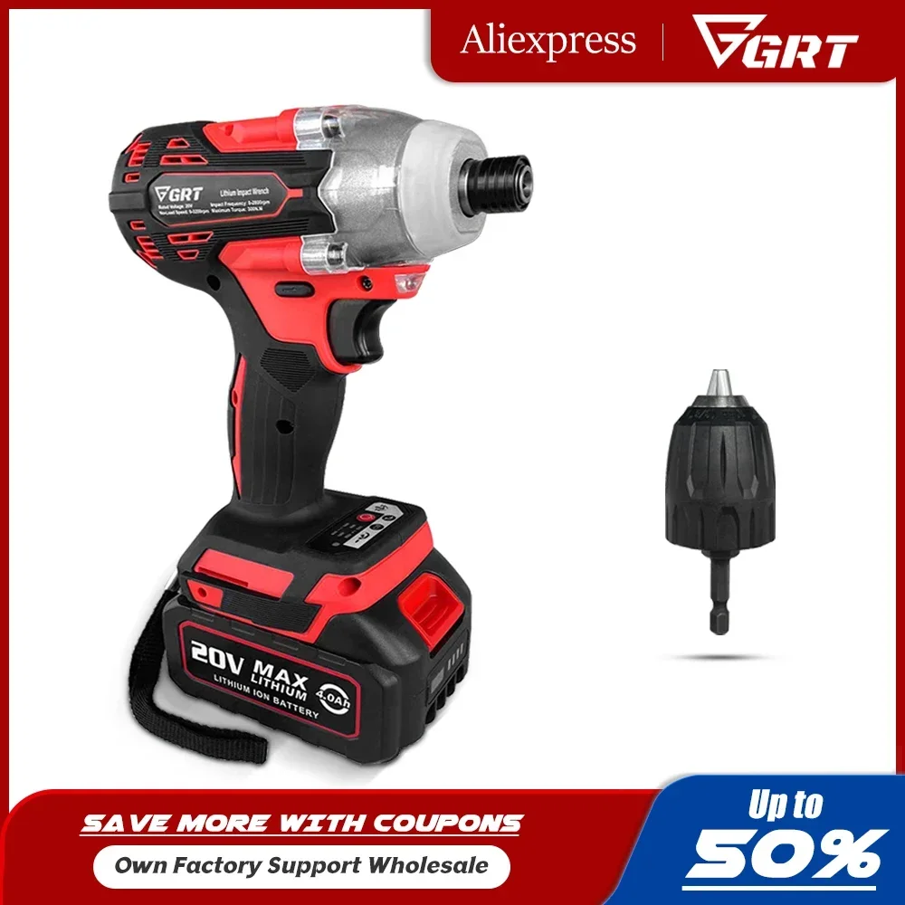 

Cordless Screwdriver 300NM Brushless Auto Stop Mode Impact Drill with LED Light 20V Rechargeable Electric Screwdriver Power Tool