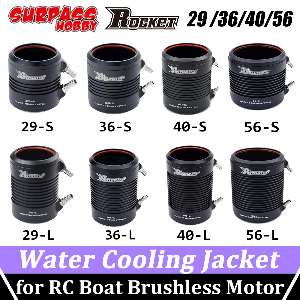 

Surpass Rocket Water Cooling Jacket 29 36 40 56 Cover for 2948 2968 3660 3670 3680 4074 4082 4092 5682 RC Boat Brushless Motor