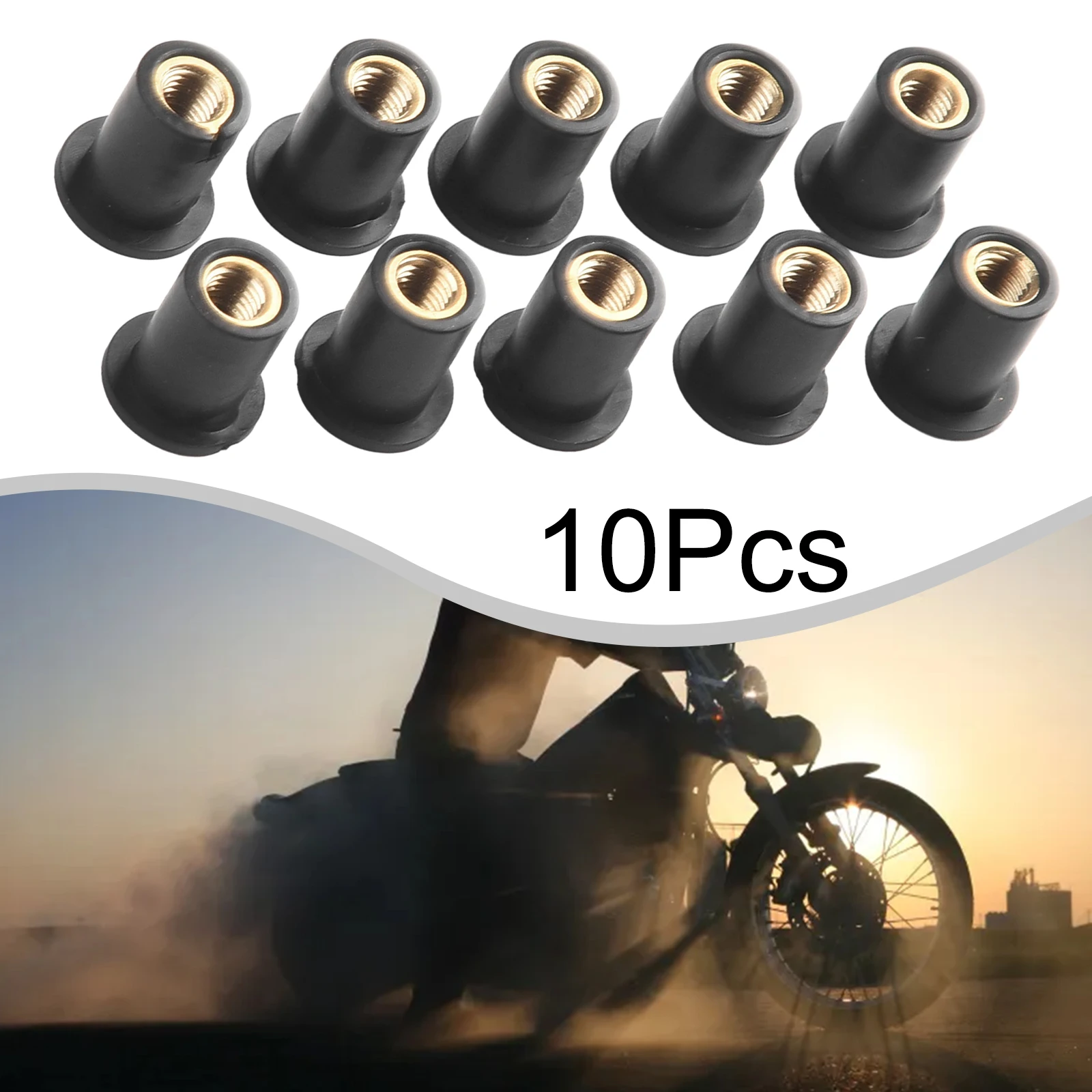 10x Motorcycle Windshield Rubber Nuts M5 Vibration Damper Panel Mounting Nuts 5mm For Windshields Motorcycle ATV Rubber+brass
10x Motorcycle Windshield Rubber Nuts M5 Vibration Damper Panel Mounting Nuts 5mm For Windshields Motorcycle ATV Rubber+brass