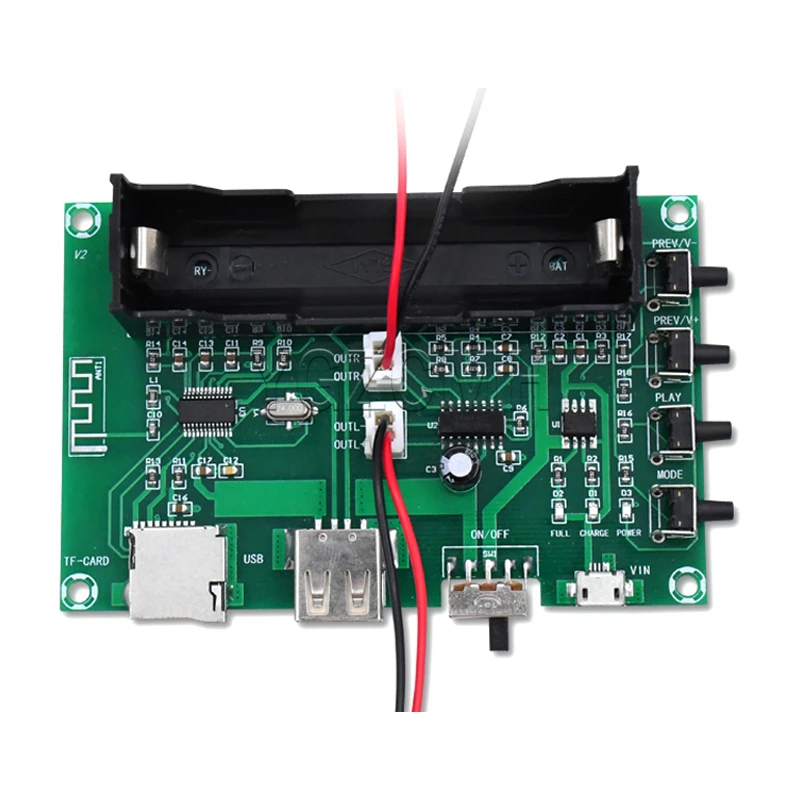 

XH-A150 PAM8403 Bluetooth Power Amplifier Board 5W*2 Dual Channel Bluetooth Receiver Mini Speaker Lithium Battery USB TF Card