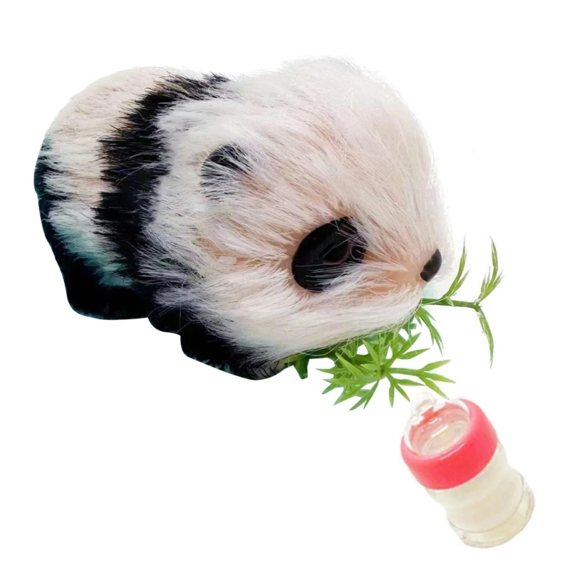

Realistic Panda Silicone Animal Toy Soft Panda Model Figure Toy for Toddlers Miniature Panda Kids Favor Gift