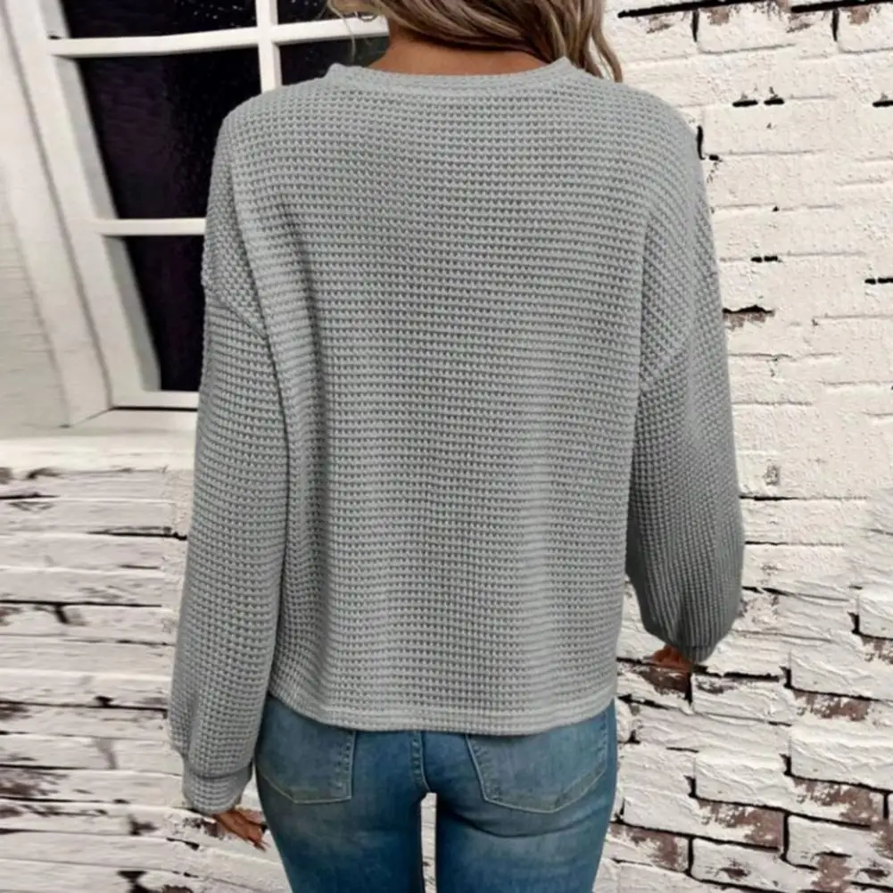 Autumn Winter Women Clothing Cozy Knitted Waffle Texture Sweater Women's Soft Stylish Fall/spring Loose Long Sleeve Top in Solid
Autumn Winter Women Clothing Cozy Knitted Waffle Texture Sweater Women's Soft Stylish Fall/spring Loose Long Sleeve Top in Solid