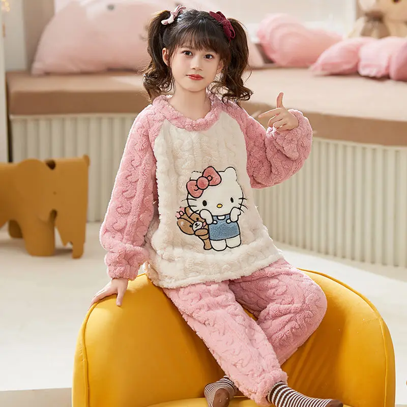 Sanrio Hello Kitty Kawaii Anime Winter Children Plush Pajama Cute Cinnamoroll My Melody Cartoon Warm Loungewear Gifts for Kids
Sanrio Hello Kitty Kawaii Anime Winter Children Plush Pajama Cute Cinnamoroll My Melody Cartoon Warm Loungewear Gifts for Kids