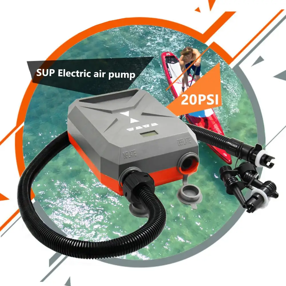 20PSI Electric Air Pump High Pressure Air Compressor With 6pcs Nozzles For Kayak Boat Swimming Pool Air Cushions
20PSI Electric Air Pump High Pressure Air Compressor With 6pcs Nozzles For Kayak Boat Swimming Pool Air Cushions