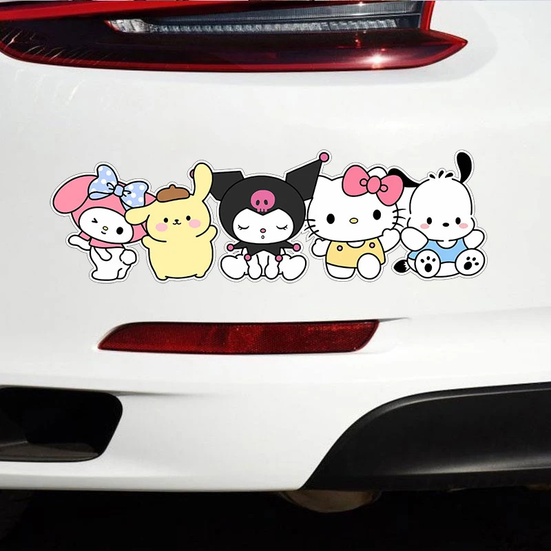 

Sanrio мультяшная наклейка на автомобиль, милый водонепроницаемый автомобиль, мотоцикл, автомобиль, грузовик, наклейка, детские игрушки, подарки, автомобиль, мотоцикл, ноутбук