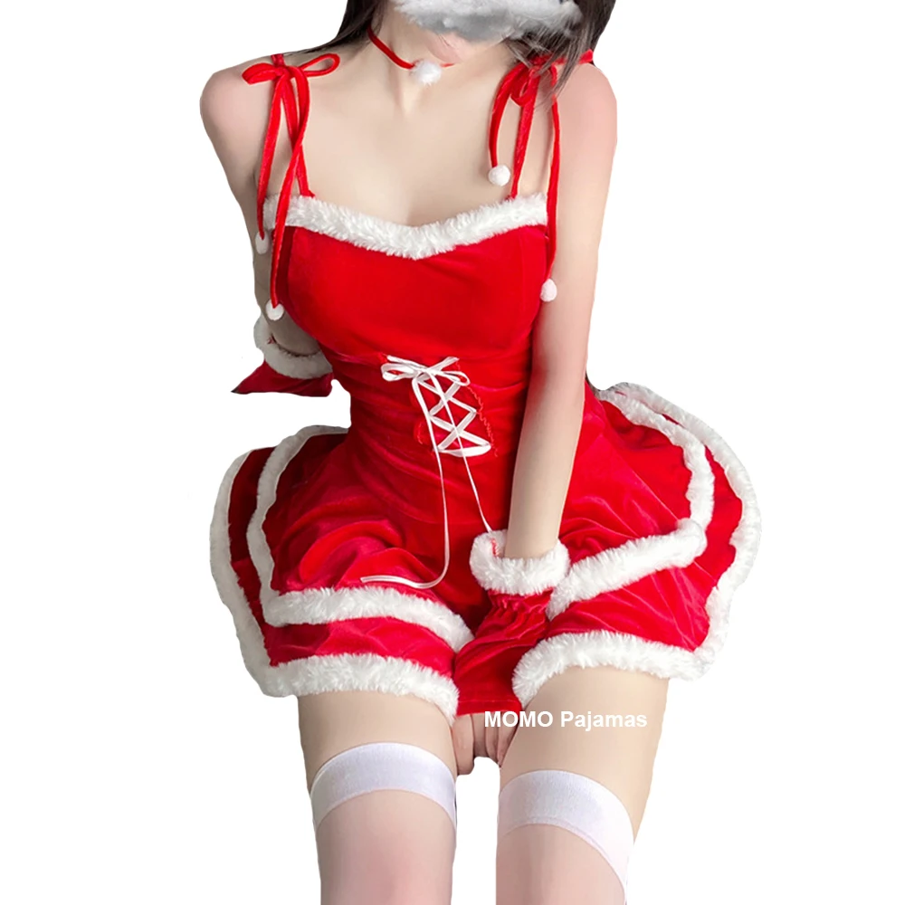 Christmas Cosplay Costume Lady Santa Claus Velvet Dress Sexy Lingerie Lolita Uniform Lace-up Corset + Skirt Kawaii Maid Outfits
Christmas Cosplay Costume Lady Santa Claus Velvet Dress Sexy Lingerie Lolita Uniform Lace-up Corset + Skirt Kawaii Maid Outfits