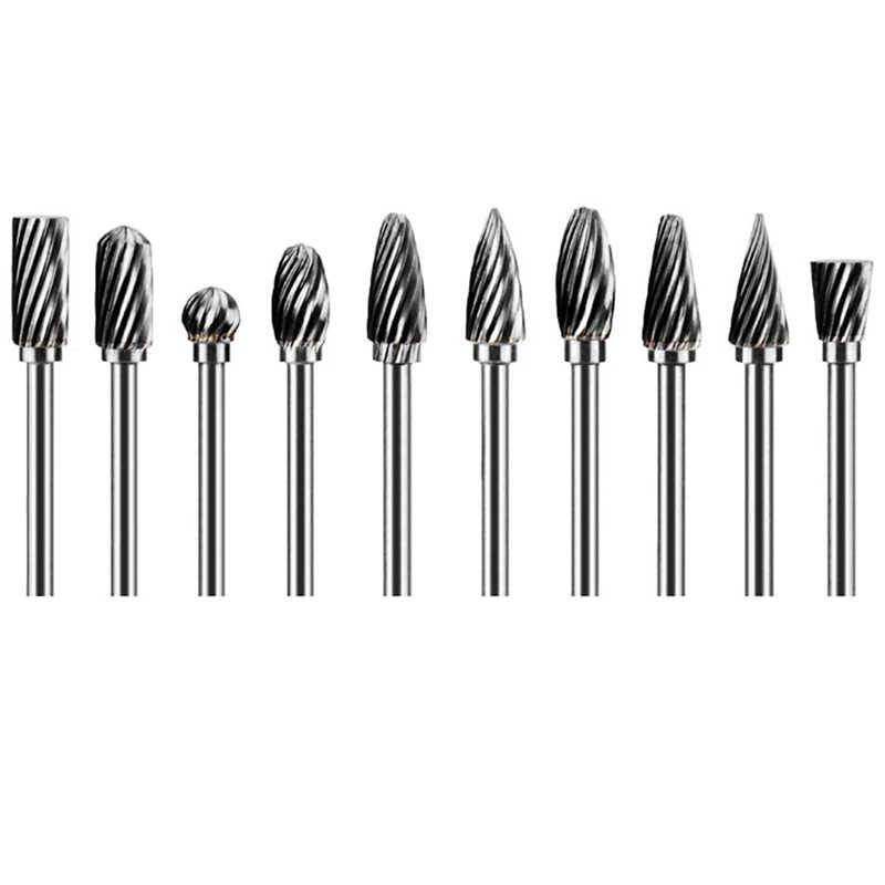 TOP Carbide File 3X6 Metal Electric Grinding Head Woodworking Carving Single Groove File 10 Pieces Mini Drill Set
TOP Carbide File 3X6 Metal Electric Grinding Head Woodworking Carving Single Groove File 10 Pieces Mini Drill Set