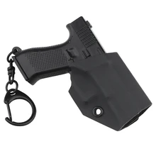 

G45 Tactical Keychain Set Plastic 1:4 Mini Pistol Gun Holster Shape Weapon Key Ring Gift with Movable Lever and Magazine