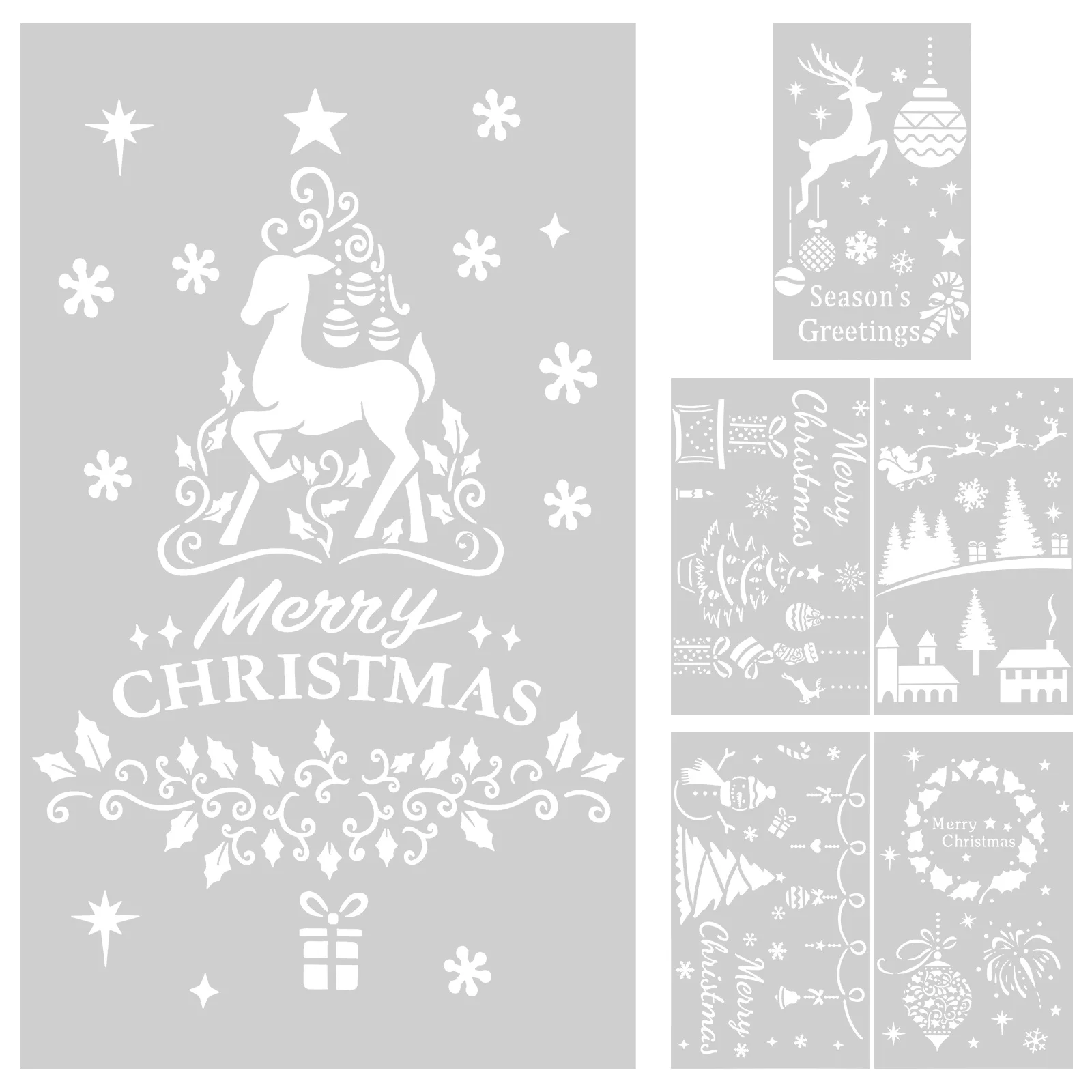 6 Pcs Christmas Theme Painting Template Pet Hollow Painted Wall Spray Hand-painted Graffiti DIY Auxiliary Wood
6 Pcs Christmas Theme Painting Template Pet Hollow Painted Wall Spray Hand-painted Graffiti DIY Auxiliary Wood