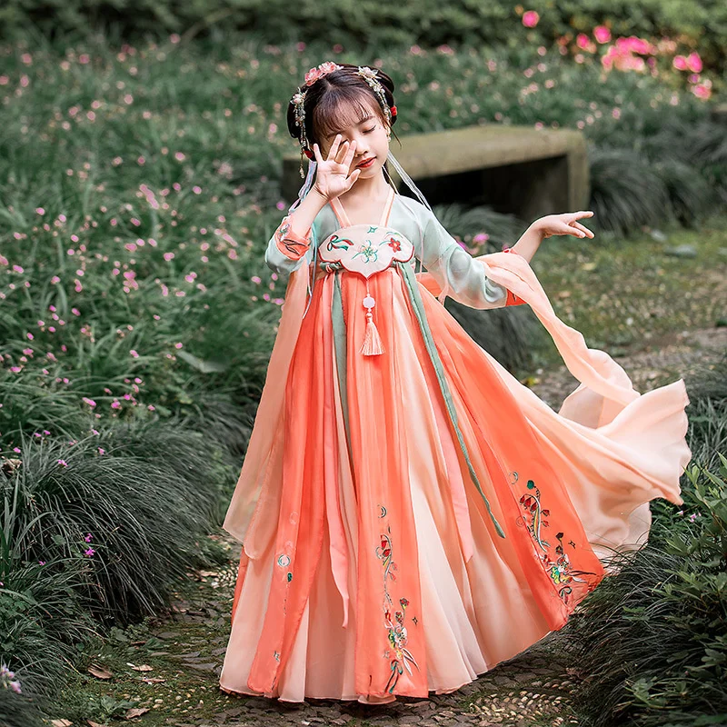 Han Girls Summer Dress Chinese Style Thin Ru Skirt Ancient Dress Super Fairy Little Girl Summer Children's Tang Dress Summer
Han Girls Summer Dress Chinese Style Thin Ru Skirt Ancient Dress Super Fairy Little Girl Summer Children's Tang Dress Summer