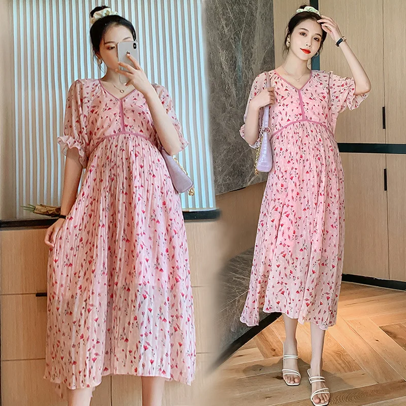2024 summer maternity dress sweet fashion printing pregnant woman chiffon floral beach dress pregnancy holiday clothes wholesale
2024 summer maternity dress sweet fashion printing pregnant woman chiffon floral beach dress pregnancy holiday clothes wholesale