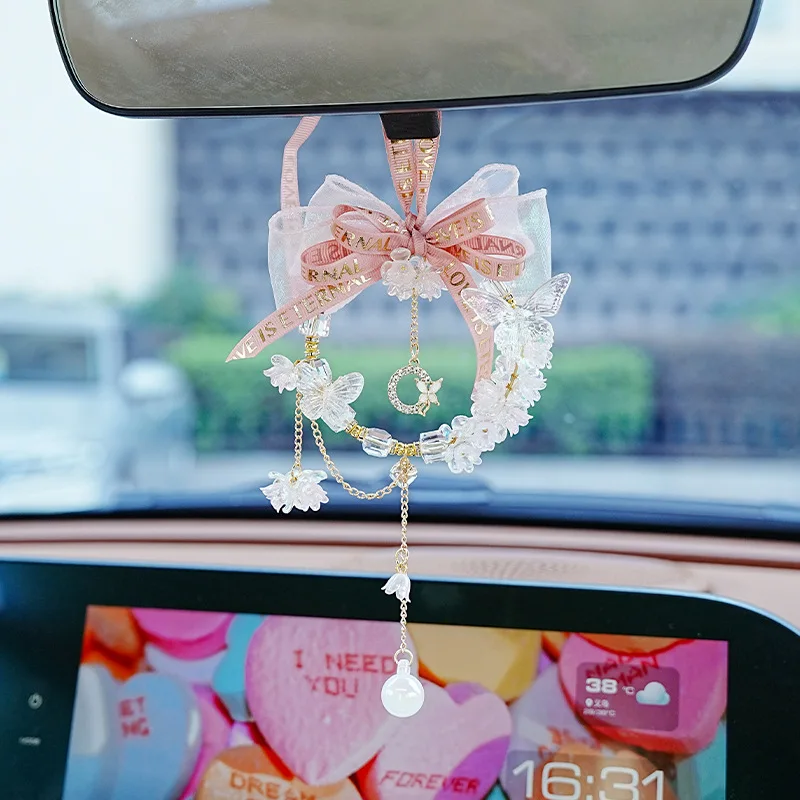 Mew Crystal Car Pendant Bow Knot Car Girl Decoration Fashionable and Beautiful Car Pendant Car Accessories Interior
Mew Crystal Car Pendant Bow Knot Car Girl Decoration Fashionable and Beautiful Car Pendant Car Accessories Interior