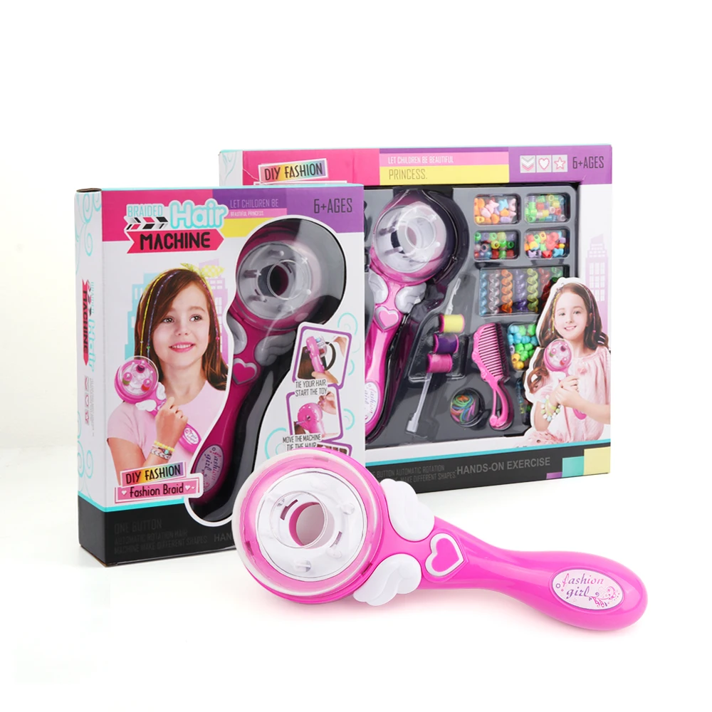 

Pink Electric Automatic Hair Braider DIY Braiding Hairstyle Tools Twist Braider Machine Braid Weave Toys for Girl Child Gifts