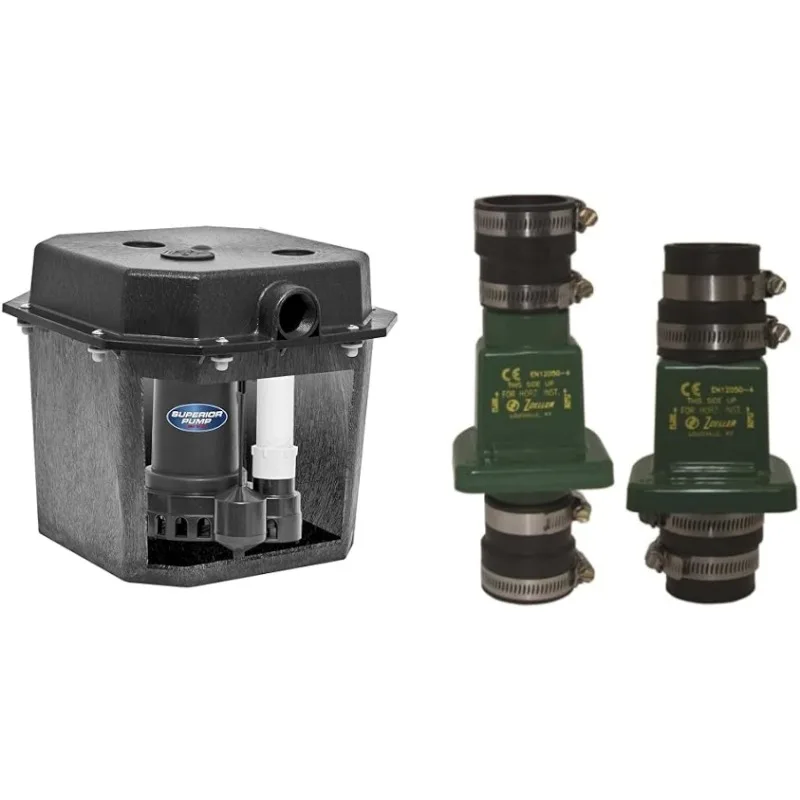 Superior Pump 92072-U 1/3 HP Remote Sink Drain Pump System, Black & Zoeller 30-0181 PVC Plastic Check Valve, 1-1/2 Inch
Superior Pump 92072-U 1/3 HP Remote Sink Drain Pump System, Black & Zoeller 30-0181 PVC Plastic Check Valve, 1-1/2 Inch
