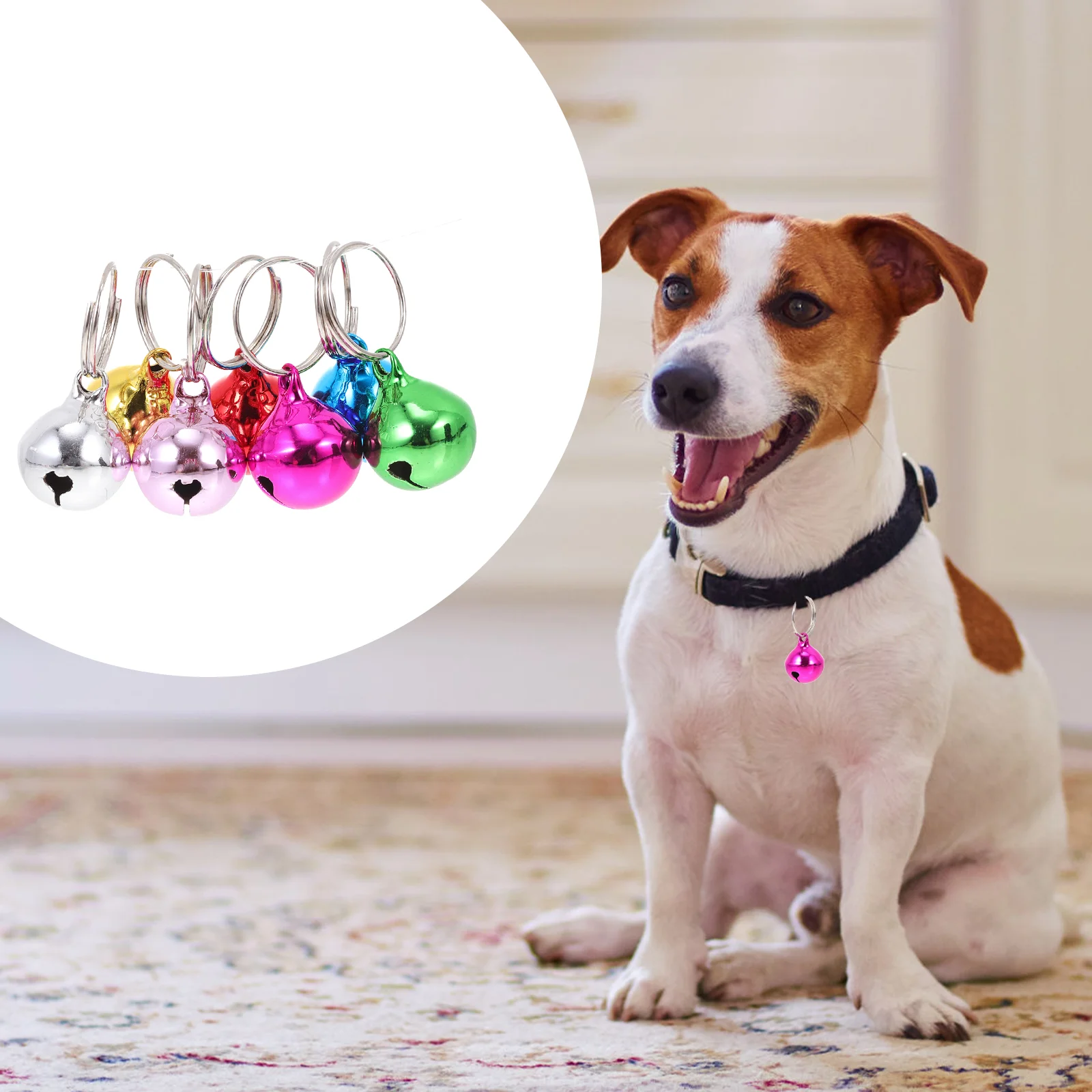 

24 Pcs Pet Bell Accessories Adorable Collar Cat Bells Pendant Multi-function Metal Decorative Dog