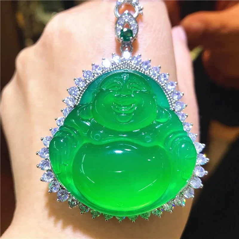 New Natural Agate Chrysotile Jade Inlaid Maitreya Pendant Ladies Fashion Joker Pendant
New Natural Agate Chrysotile Jade Inlaid Maitreya Pendant Ladies Fashion Joker Pendant