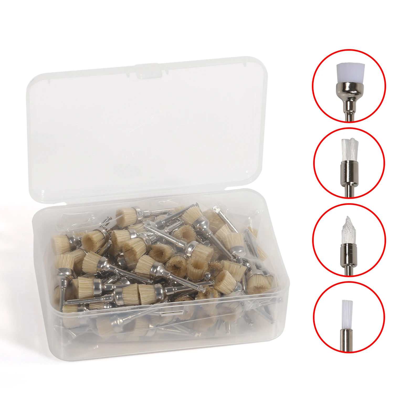 50Pcs 4 Types Dental Latch Type Prophy Polishing Brushes 2.35MM Polisher Cup brush Flat Nylon White Disposable
50Pcs 4 Types Dental Latch Type Prophy Polishing Brushes 2.35MM Polisher Cup brush Flat Nylon White Disposable