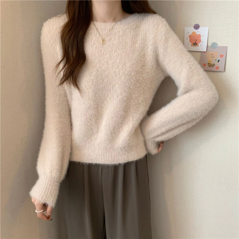 Autumn Winter Knitted Sweater Women Fashion Korean Hairy Loose Long Sleeve All Match Pullover Sweaters Solid O Neck Warm Jumper
Autumn Winter Knitted Sweater Women Fashion Korean Hairy Loose Long Sleeve All Match Pullover Sweaters Solid O Neck Warm Jumper