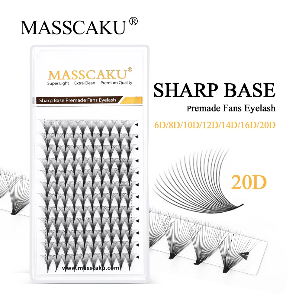 MASSCAKU Lashes Narrow Stem Premade Rootless Wide Fans Ready Made Pointy Base Russian Volume Fans Premium Faux Eyelashes 0.10mm
MASSCAKU Lashes Narrow Stem Premade Rootless Wide Fans Ready Made Pointy Base Russian Volume Fans Premium Faux Eyelashes 0.10mm