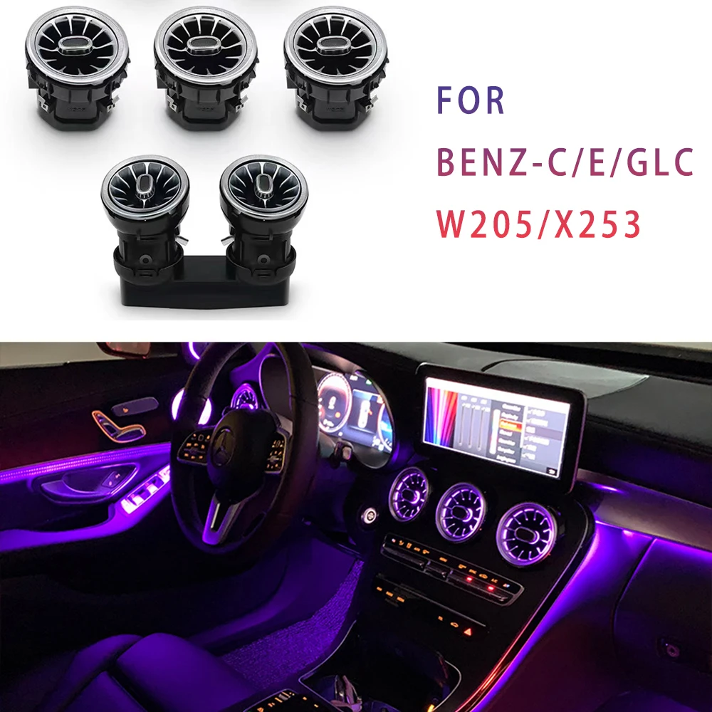 Светодиодный светильник вентиляционные отверстия для Mercedes Benz C/E класс W205 X253 3D вращающаяся Форсунка турбины 3/64 цвета выходной воздух автомобильные аксессуары
Светодиодный светильник вентиляционные отверстия для Mercedes Benz C/E класс W205 X253 3D вращающаяся Форсунка турбины 3/64 цвета выходной воздух автомобильные аксессуары