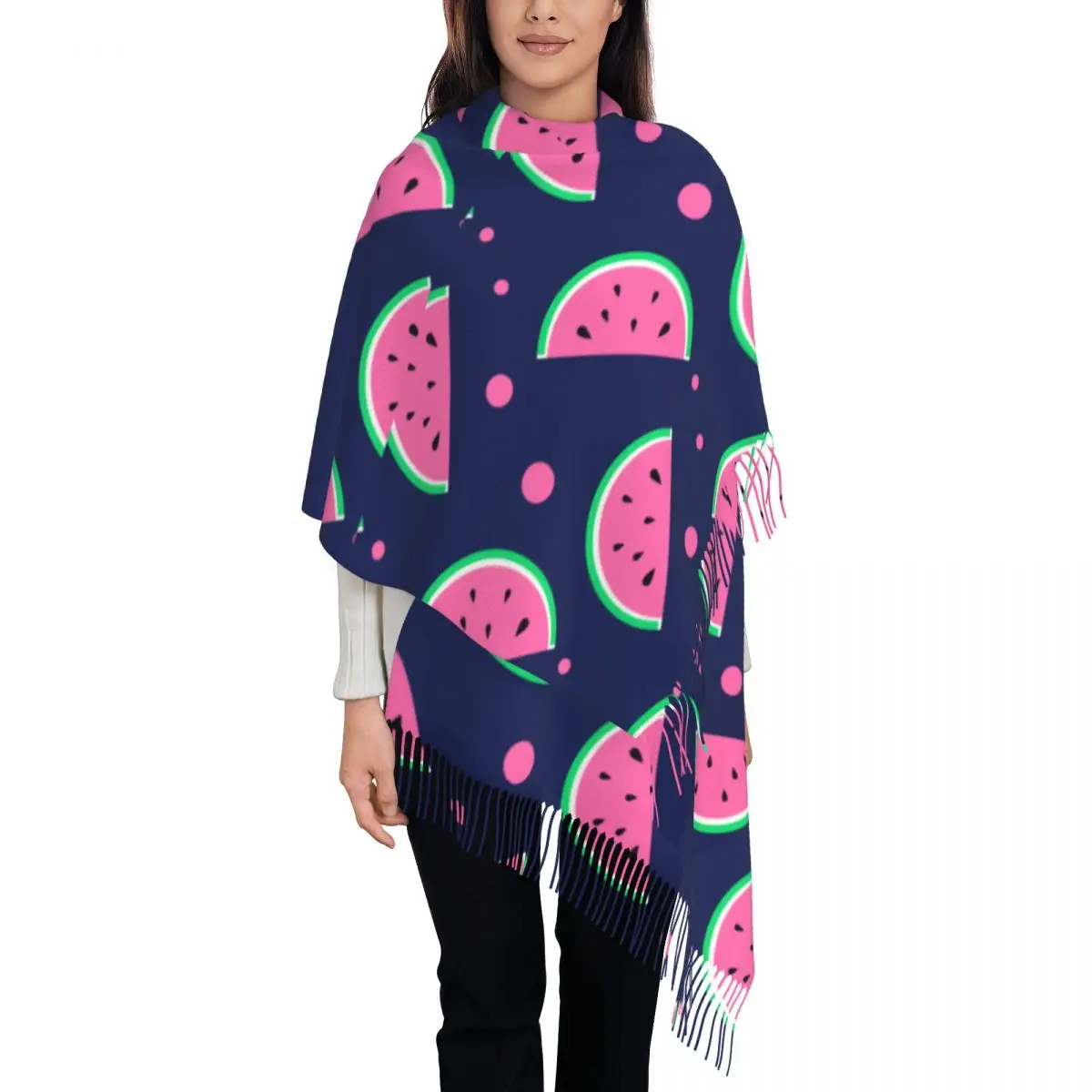 Watermelon Cartoon Scarf Cute Warm Soft Shawls and Wrap with Long Tassel Female y2k Funny Head Scarves Autumn Custom Bufanda
Watermelon Cartoon Scarf Cute Warm Soft Shawls and Wrap with Long Tassel Female y2k Funny Head Scarves Autumn Custom Bufanda