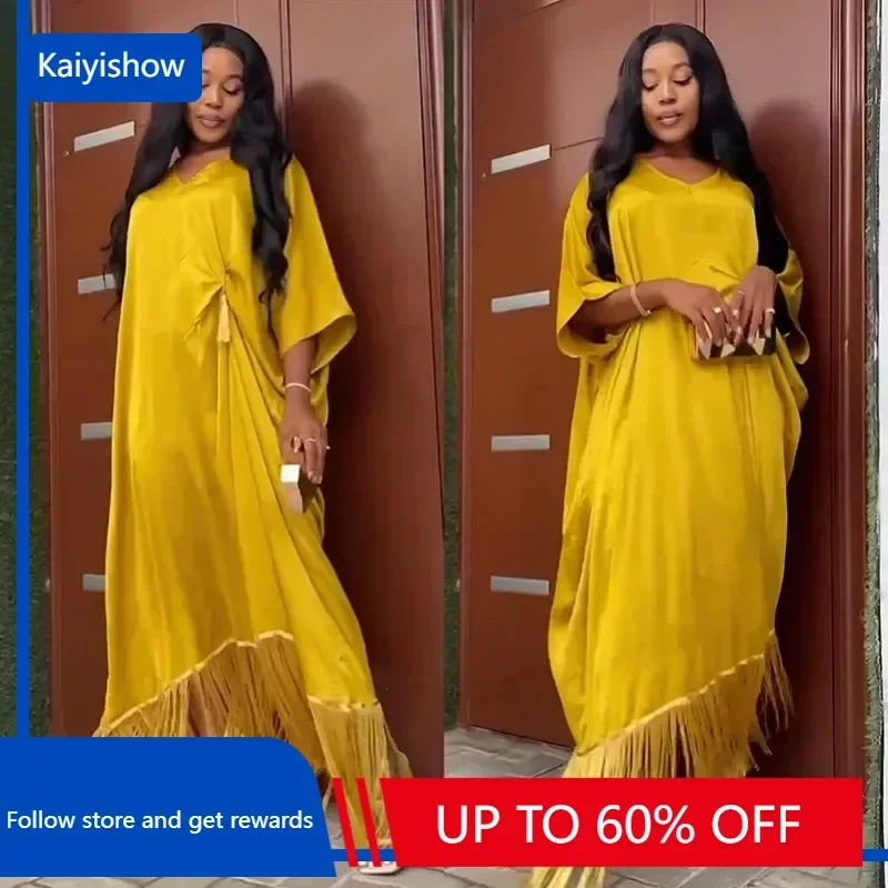 Plus Size Solid African Maxi Dress for Women Elegant Lady Party Gown Africa Dolman Sleeve Tassel Clothes Street Casual Outfits
Plus Size Solid African Maxi Dress for Women Elegant Lady Party Gown Africa Dolman Sleeve Tassel Clothes Street Casual Outfits