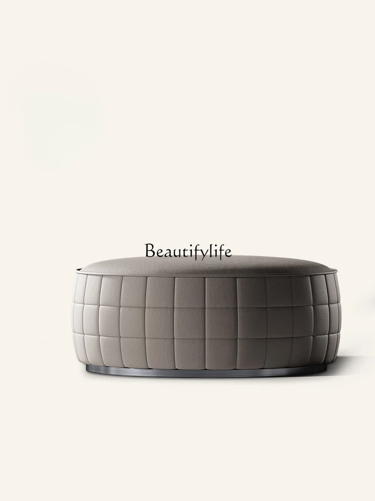 Full Leather Sofa Pedal Italian Minimalist Living Room Furniture Round Footstool
Full Leather Sofa Pedal Italian Minimalist Living Room Furniture Round Footstool