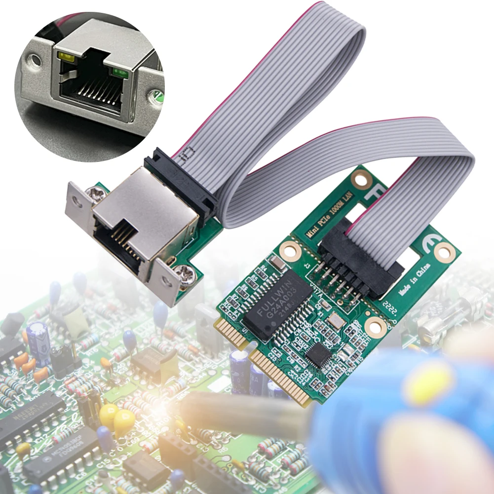 

Mini PCI-E Network Card 10/100/1000M Mini PCIe Network Adapter RJ45 Port Mini PCI Express Gigabit Ethernet Card for PC