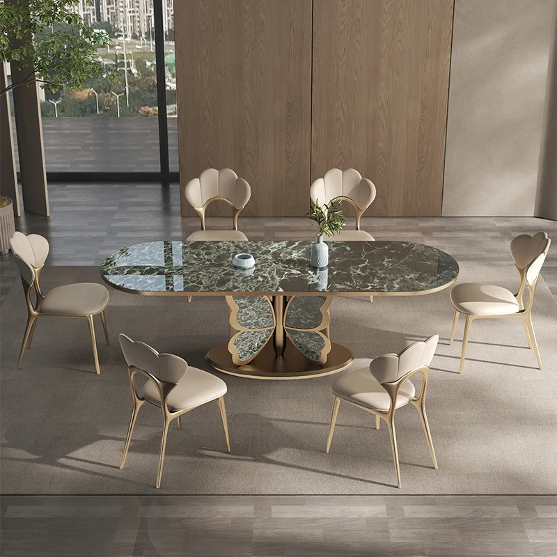 Luxury Marble Dining Table High-end Modern Simple Rock plate Rectangular Italian Microcrystal Stone Living Room Furniture
Luxury Marble Dining Table High-end Modern Simple Rock plate Rectangular Italian Microcrystal Stone Living Room Furniture