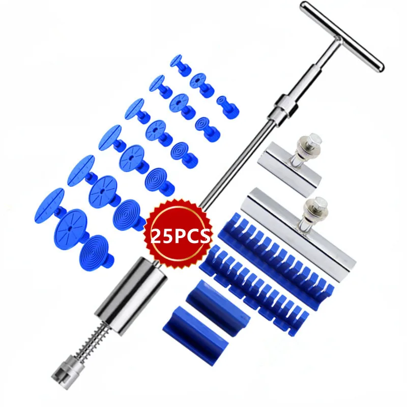 Car Glueless Hot Paintless Dent Repair Hail Removal T Bar Slide Hammer+18pcs Glue Puller Tabs Nin Hand Repair Tools Kit
Car Glueless Hot Paintless Dent Repair Hail Removal T Bar Slide Hammer+18pcs Glue Puller Tabs Nin Hand Repair Tools Kit