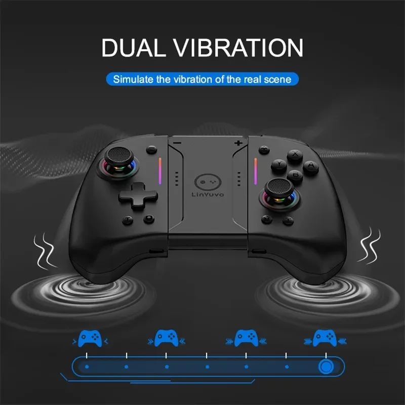 

KS42 JoyPad Wireless Controller Metal Joystick for Nintend Switch Game Wake-up 6 Axis Gyro Bluetooth Controller Gamepad