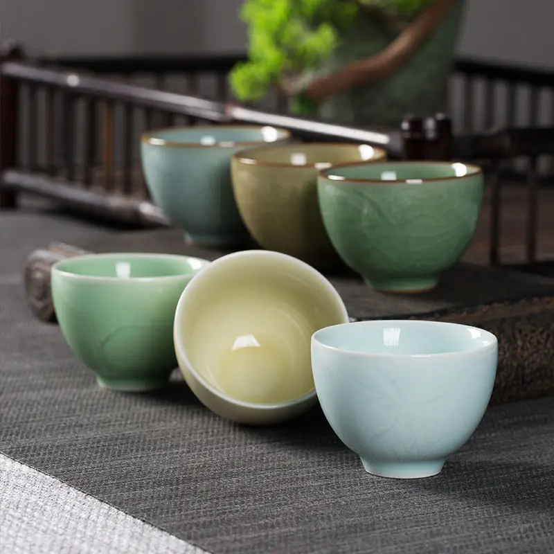 

Coffeeware Teaware Drinkware Celadon Tea Cup Teacup Ge Kiln Kung Fu Tea Set Ceramic Bowl Coffee Table Porcelain Ceremony Chinese
