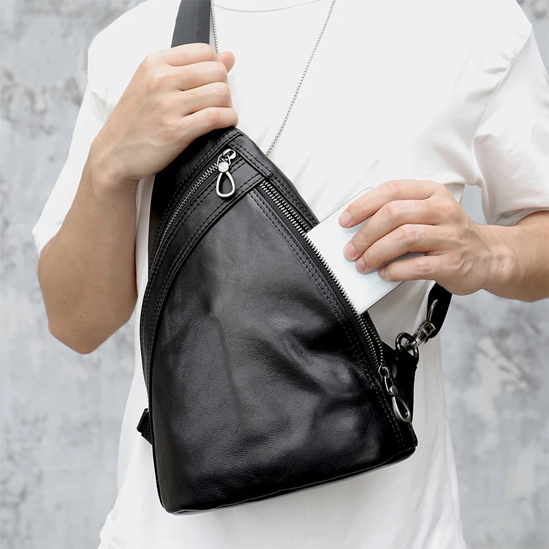Newsbirds New Design Men's Bag Natural Cow Skin Male Chest Bag Outdoor Summer Riding Bags Single Shoulder Backpack Black Men Bag
Newsbirds New Design Men's Bag Natural Cow Skin Male Chest Bag Outdoor Summer Riding Bags Single Shoulder Backpack Black Men Bag