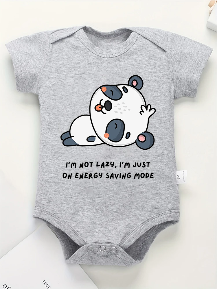 Cute Panda Baby Girl Clothes Cotton Grey Onesie Funny Energy Saving Mode Newborn Boy Body Pajamas Cartoon Fashion Toddler Romper
Cute Panda Baby Girl Clothes Cotton Grey Onesie Funny Energy Saving Mode Newborn Boy Body Pajamas Cartoon Fashion Toddler Romper