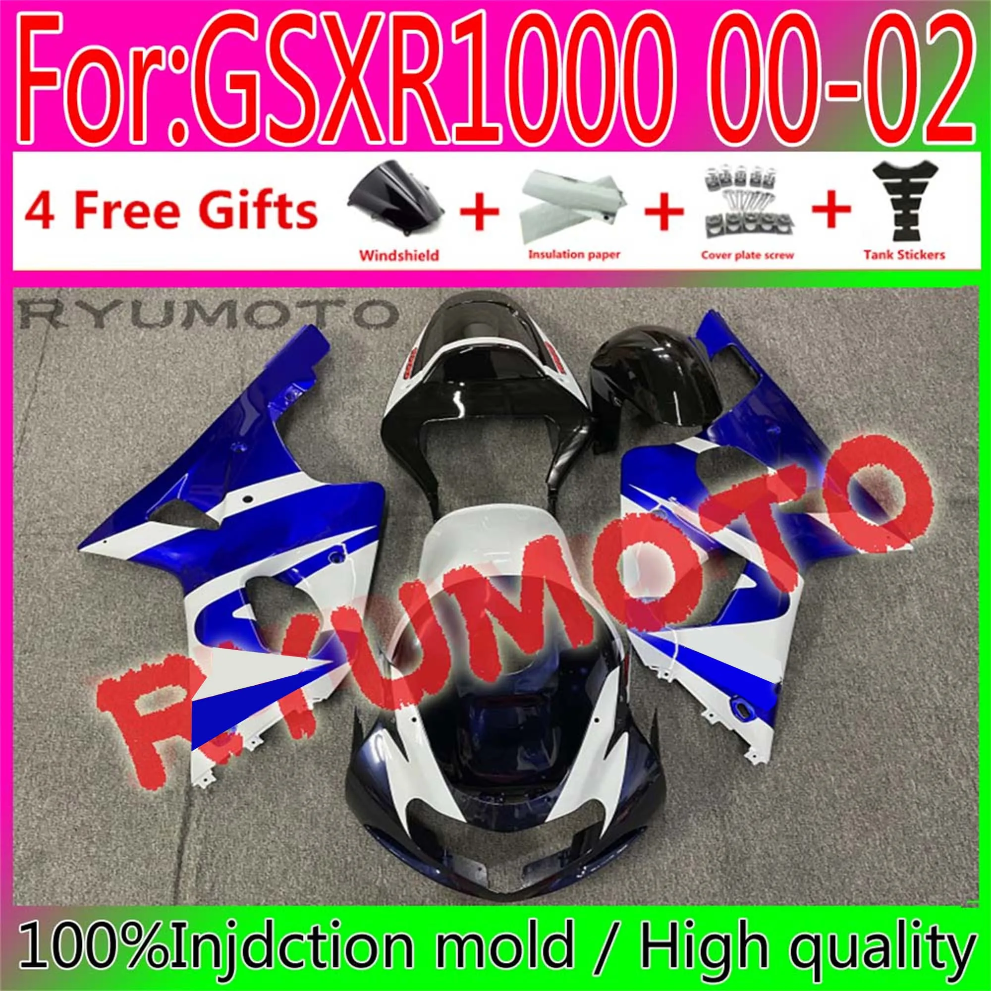 НОВЫЕ комплекты обтекателей для мотоциклов SUZUKI GSXR1000 00 01 02 K1 GSXR 1000 2000 2001 K2 Обтекатели для кузова
НОВЫЕ комплекты обтекателей для мотоциклов SUZUKI GSXR1000 00 01 02 K1 GSXR 1000 2000 2001 K2 Обтекатели для кузова