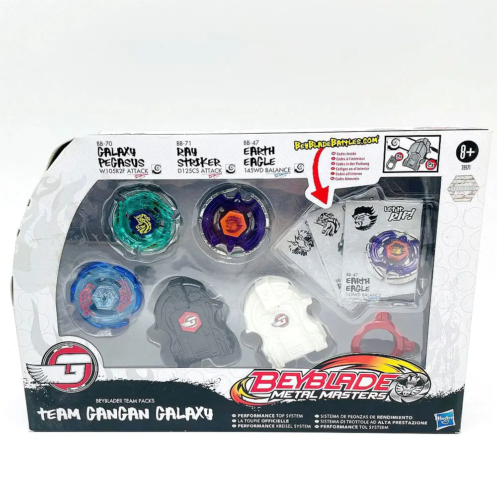 GENUINE BEYBLADE METAL MASTERS TEAM GANGAN GALAXY BEYS BB-70 W105R2F ATTACK&BB-71 RAY D125CS ATTACK&BEYBLADES BB-47 145WD STOCK
GENUINE BEYBLADE METAL MASTERS TEAM GANGAN GALAXY BEYS BB-70 W105R2F ATTACK&BB-71 RAY D125CS ATTACK&BEYBLADES BB-47 145WD STOCK