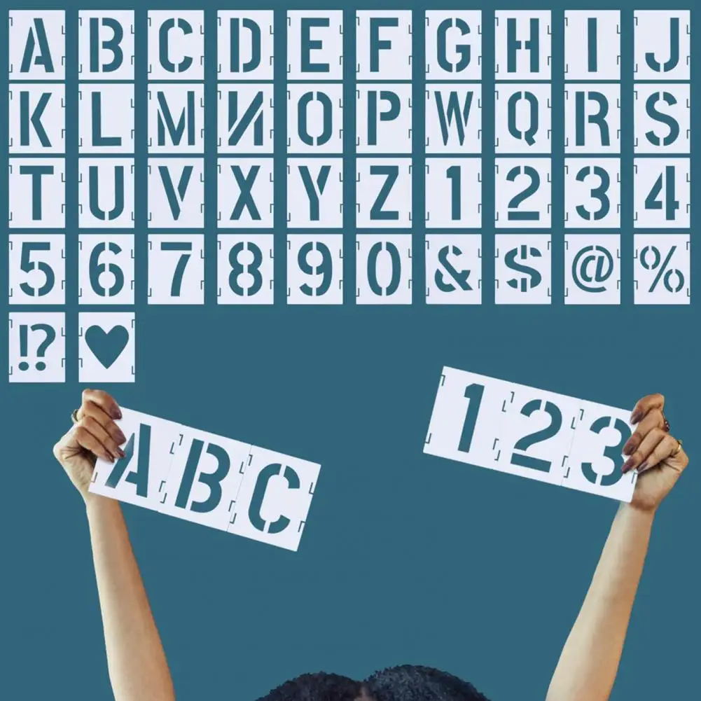 42 Pcs Painting Template Washable Reusable PET Letter Shape DIY Drawing Graffiti Stencil Decorative Decal Board Art Supplies
42 Pcs Painting Template Washable Reusable PET Letter Shape DIY Drawing Graffiti Stencil Decorative Decal Board Art Supplies