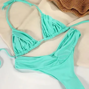Sexy Micro Bikini 2024 Vrouwen Halter Braziliaanse Bikini Set Dames