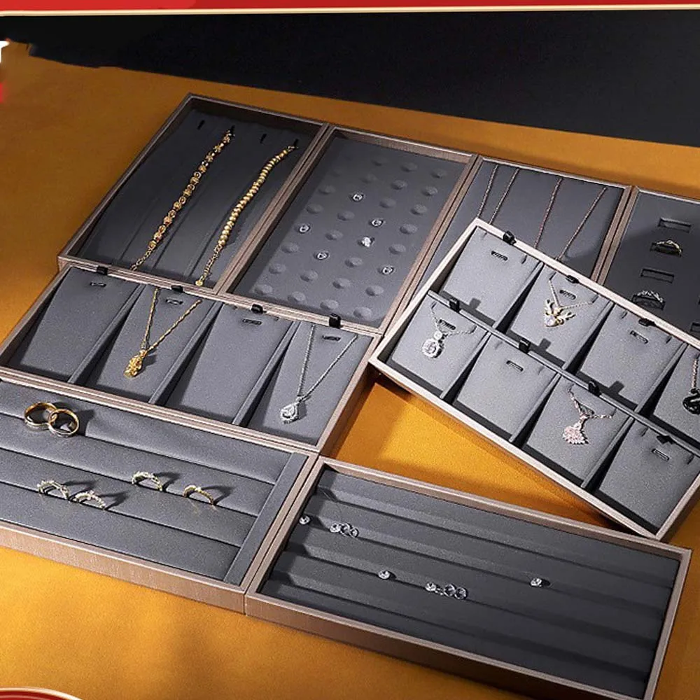 PU Leather Jewelry Display Tray ring earrings jewelry storage tray necklace bracelet Diamond jewelry display tray Shows props
PU Leather Jewelry Display Tray ring earrings jewelry storage tray necklace bracelet Diamond jewelry display tray Shows props
