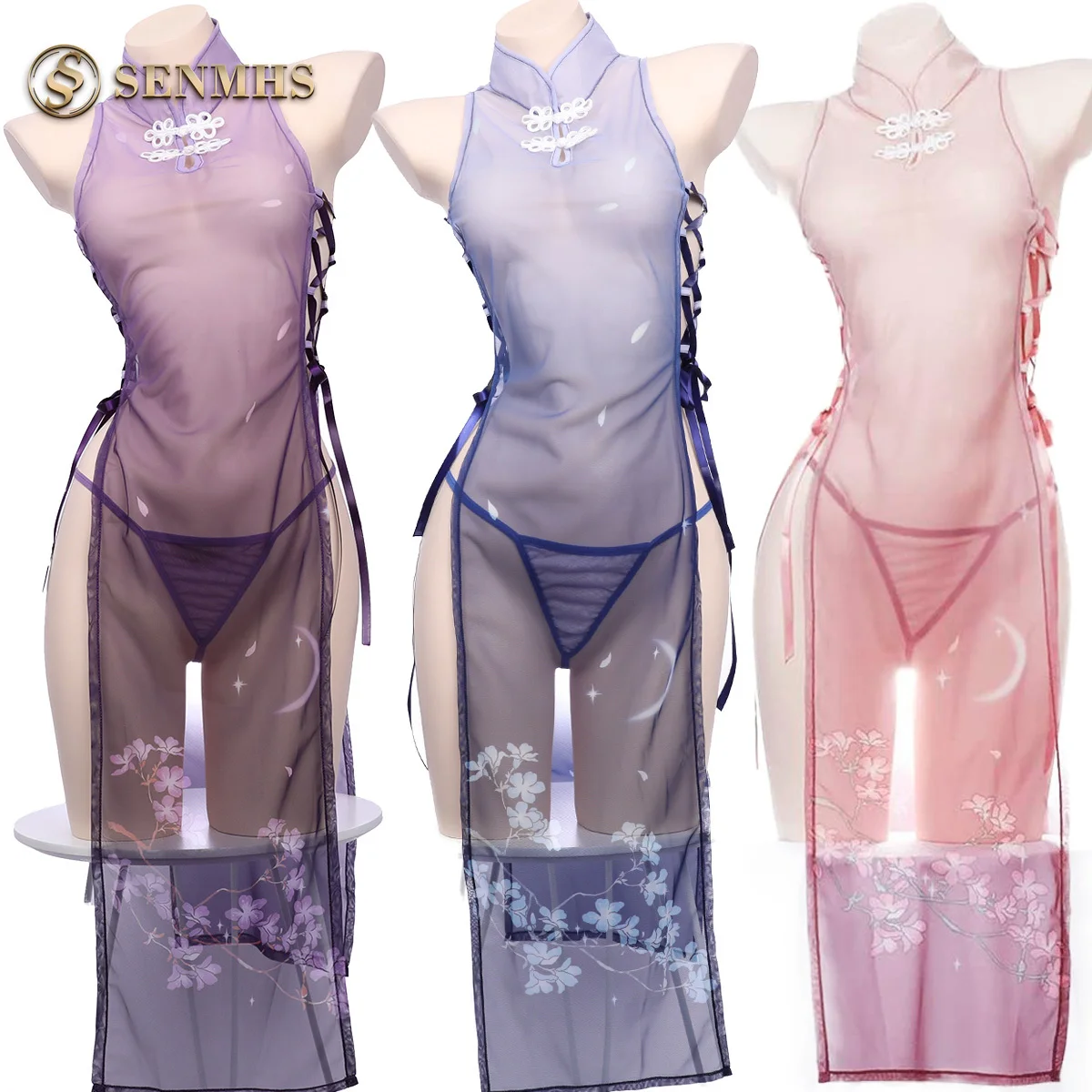 SENMHS Sexy Lingerie BTransparent Cheongsam Erotic Classical Ladies Dress Side Open Design Porno Fancy Slim Hollow Women
SENMHS Sexy Lingerie BTransparent Cheongsam Erotic Classical Ladies Dress Side Open Design Porno Fancy Slim Hollow Women