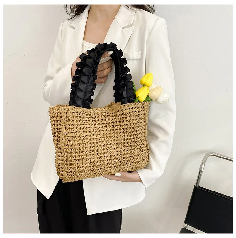 Ruched Handle Bohemian Straw Bag 13 S73fc244550ca46fb80a9243cc94e5feaG