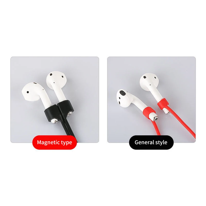 

Magnetic Anti-Lost Silicone Earphone Rope Holder Cable For Apple AirPods Wireless Bluetooth Headphone Neck Strap Cord String