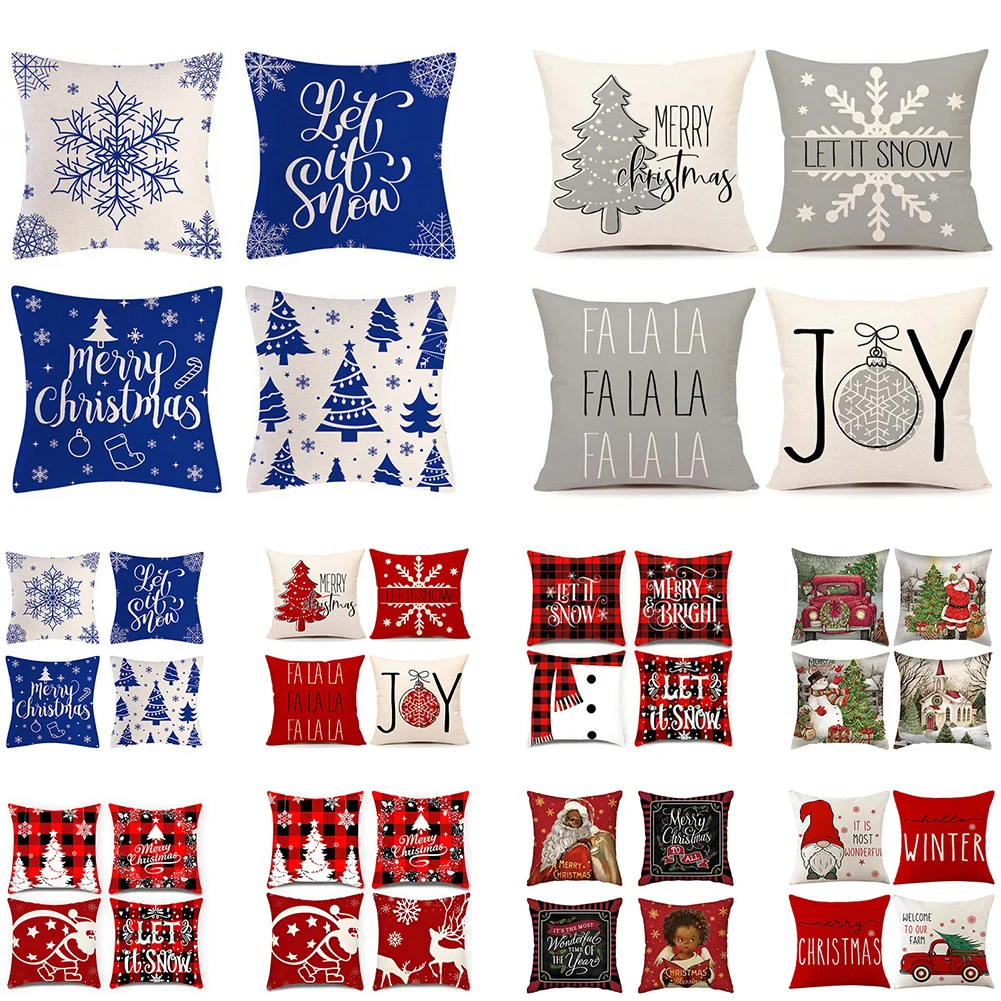 SWEETHOME Christmas Pillow Covers 18x18 Inch Set Of 4 Christmas Decorations Pillow Case Farmhouse Cushions Holiday Pillow Case
SWEETHOME Christmas Pillow Covers 18x18 Inch Set Of 4 Christmas Decorations Pillow Case Farmhouse Cushions Holiday Pillow Case