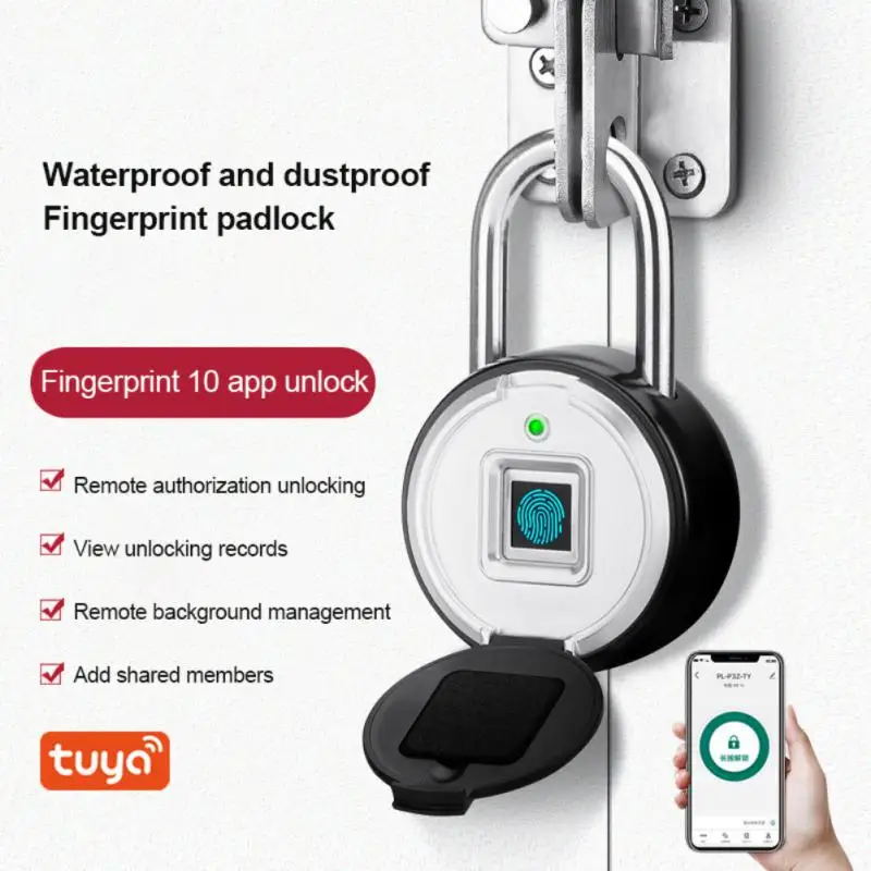 Tuya Intelligent Lock Outdoor Waterproof Door Lock Fingerprint Padlock Smart Remote Anti-theft Intelligent Fingerprint Lock
Tuya Intelligent Lock Outdoor Waterproof Door Lock Fingerprint Padlock Smart Remote Anti-theft Intelligent Fingerprint Lock