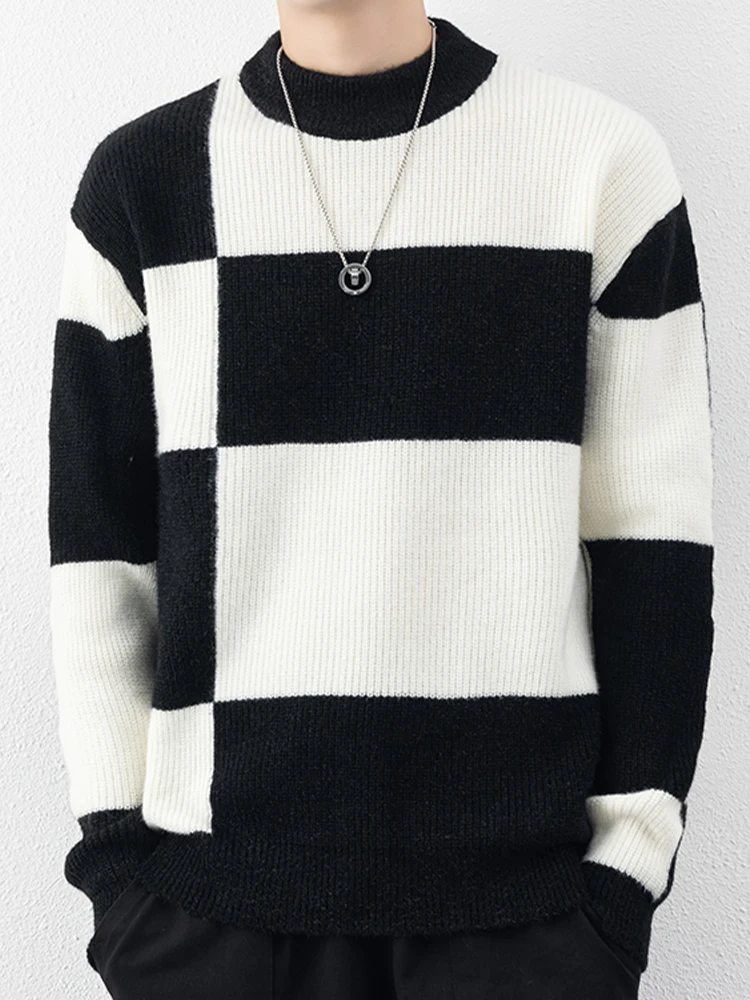 Autumn Winter Men Sweaters Patchwork Knitted Pullover Korean Fashion Streetwear Men's Clothing New Sweater Male Knitwear A04
Autumn Winter Men Sweaters Patchwork Knitted Pullover Korean Fashion Streetwear Men's Clothing New Sweater Male Knitwear A04