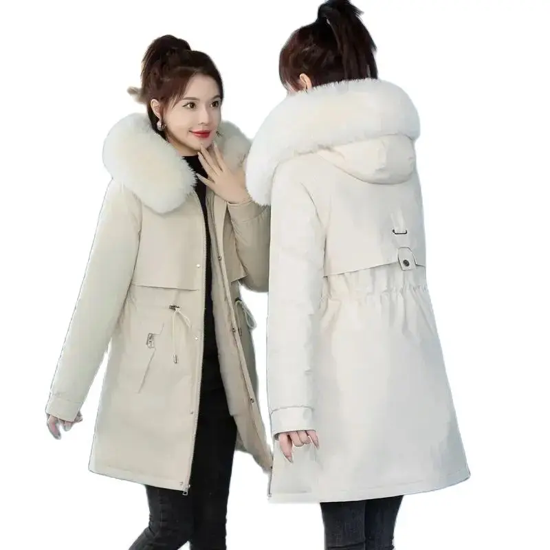 

2023 Parkas Coats Down Coat Winter Fashion Women Multi-Functional Zipper Down Jacket and Stylish Parka Fur Collar Waisted Jacket