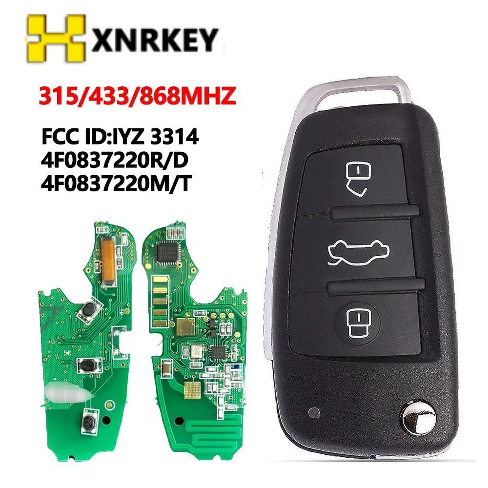 XNRKEY Remote Car Key Fob Control 315MHz/434MHz/868MHz 8E-E Chip for Audi A6 S6 Q7 2004-2015 FCCID: IYZ 3314
XNRKEY Remote Car Key Fob Control 315MHz/434MHz/868MHz 8E-E Chip for Audi A6 S6 Q7 2004-2015 FCCID: IYZ 3314