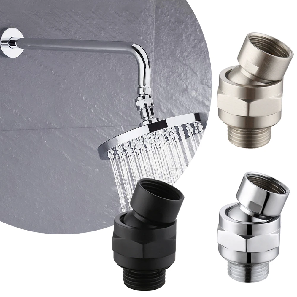 Shower Head Connector Adjustable Angle Swivel Adapter Water Flow Ball Joint Accessories For G 1/2 Straight Threaded Shower Arms
Shower Head Connector Adjustable Angle Swivel Adapter Water Flow Ball Joint Accessories For G 1/2 Straight Threaded Shower Arms