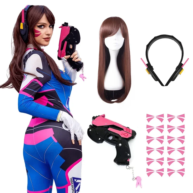 Dva Cosplay Costume Bodysuit Zenti Game Women Sexy Adult Jumpsuits Wig Gun Earphone Full Suit Halloween Party Costumes Clothing
Dva Cosplay Costume Bodysuit Zenti Game Women Sexy Adult Jumpsuits Wig Gun Earphone Full Suit Halloween Party Costumes Clothing