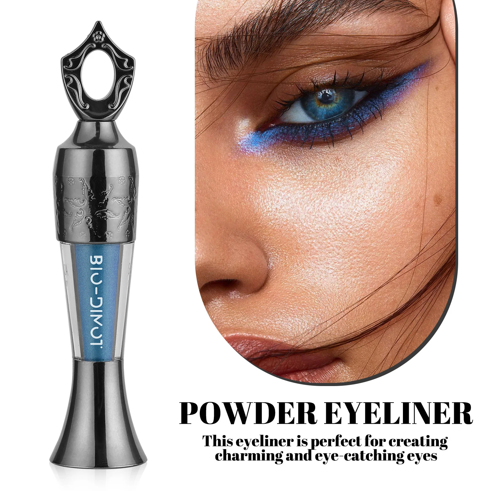 Blue Powder Eyeliner 2g by BIO-DIMOT, Long Lasting & Smudge Proof, Intense Color Eye Makeup for Swimming, Parties & Daily Use 2 S74023385e3014e15aa0e53f099aa4847F